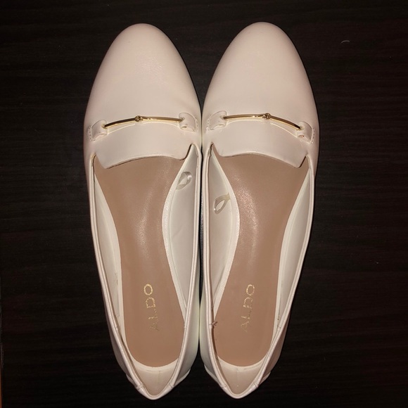 Aldo white flats Clearance